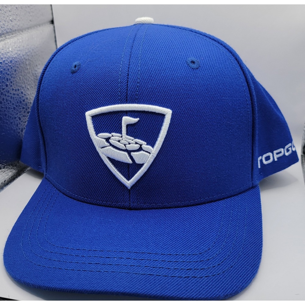 Topgolf Mens Royal Blue Snapback Hat Embroidered Shield Logo Golf Cap